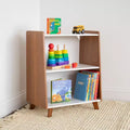 Bibliothèque pour enfants à 2 étagères en MDF, 56 cm (L) x 33 cm (P) x 76 cm (H)