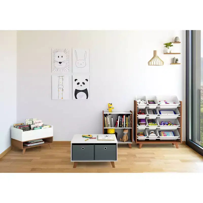 MDF 2-Shelf Kids Bookcase 22"W x 13"D x 30"H