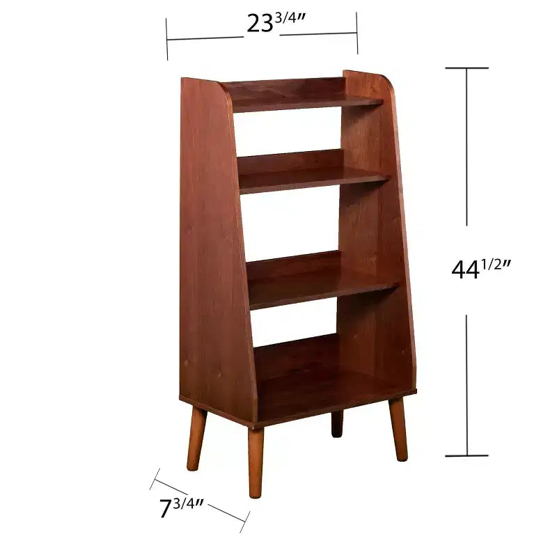 Particle Board Rubberwood Bookshelf 22.25"W x 13.75"D x 44.5"H