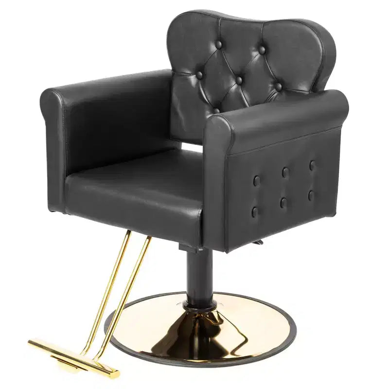 PVC Hydraulic Swivel Salon Chair 27.6"W x 22.8"D x 35.8"H