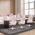 Chaise de bureau ergonomique à dossier en maille et cadre métallique 51 cm (L) x 51 cm (P) x 135 cm (H)