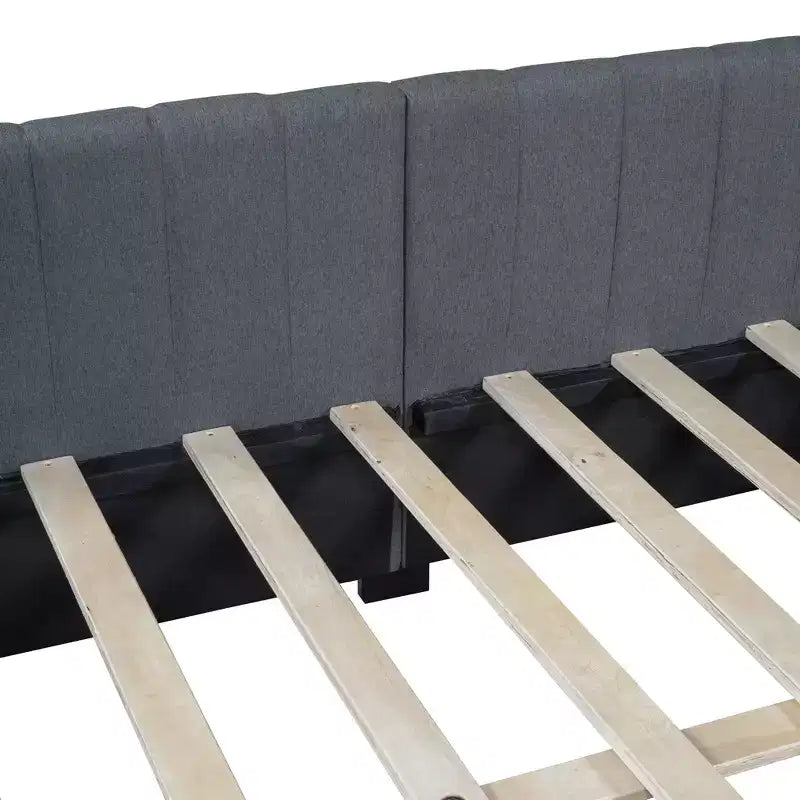 MDF Linen Upholstered Full Daybed with 2 Drawers 78.9"W x 57.9"D x 27.6"H