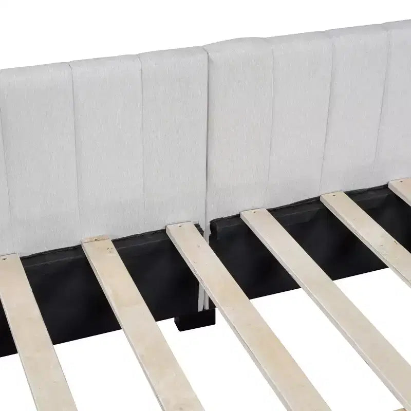 MDF Linen Upholstered Full Daybed with 2 Drawers 78.9"W x 57.9"D x 27.6"H