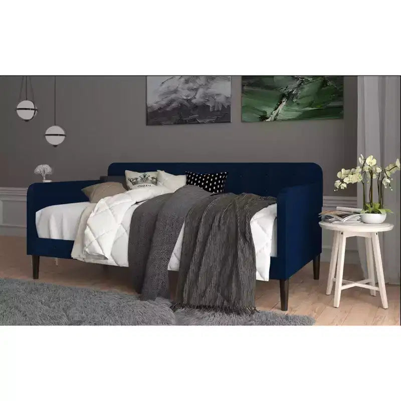 MDF Polyester Velvet Upholstered Twin Daybed 80.9"W x 43.1"D x 35.4"H