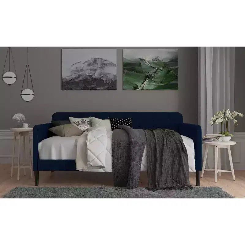 MDF Polyester Velvet Upholstered Twin Daybed 80.9"W x 43.1"D x 35.4"H