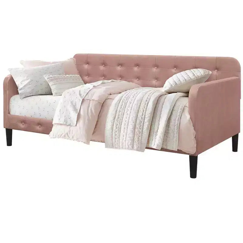 MDF Polyester Velvet Upholstered Twin Daybed 80.9"W x 43.1"D x 35.4"H