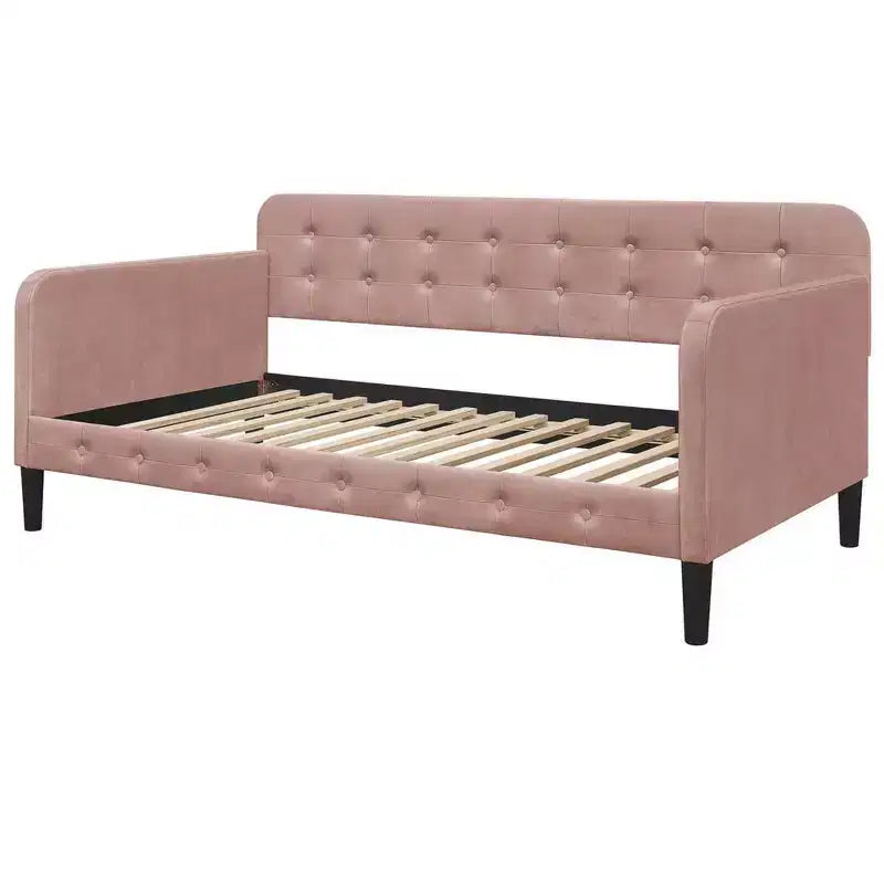MDF Polyester Velvet Upholstered Twin Daybed 80.9"W x 43.1"D x 35.4"H