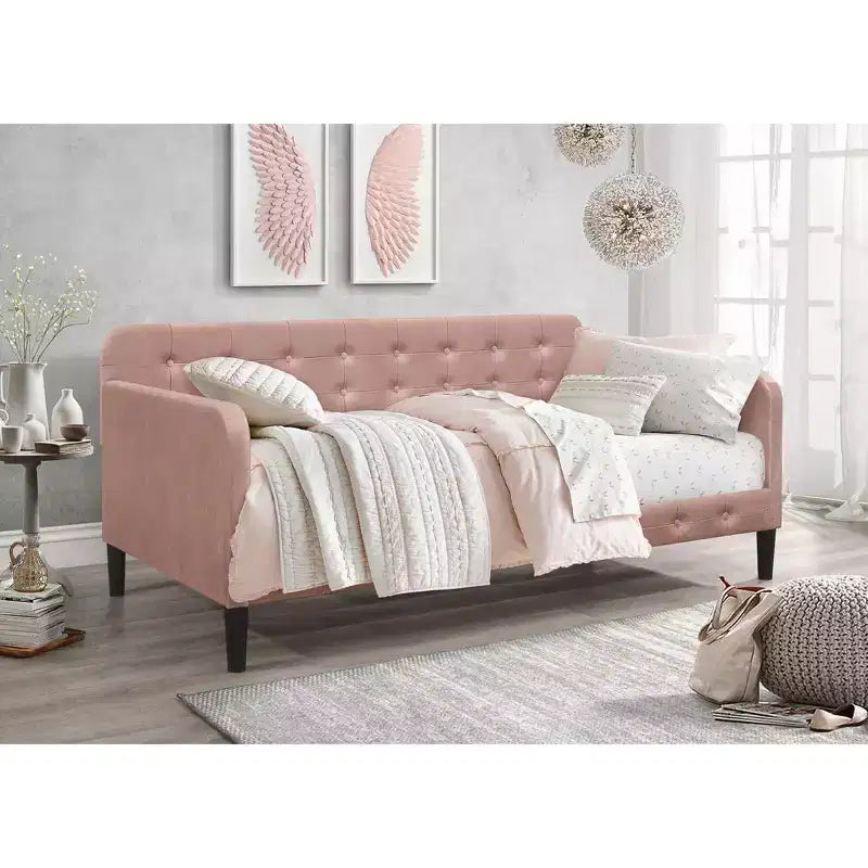 MDF Polyester Velvet Upholstered Twin Daybed 80.9"W x 43.1"D x 35.4"H