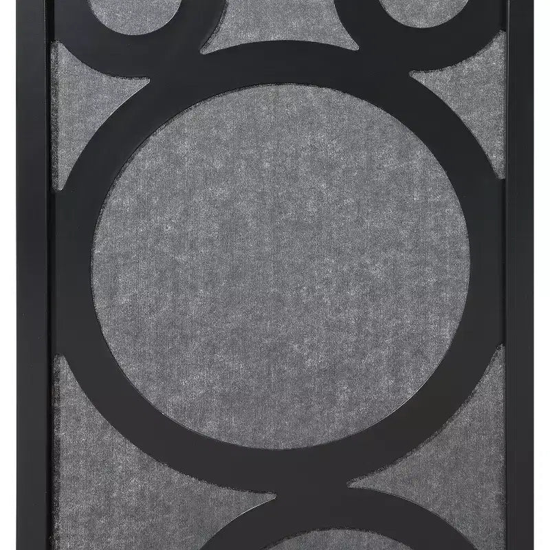 Wood Non-Woven Fabric 4-Panel Folding Room Divider 69.4"W x 70.3"H