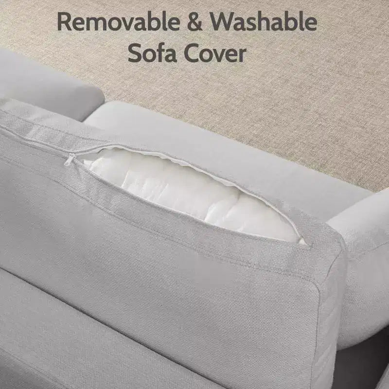 Hardwood Canvas Upholstered Sofa 80"W x 35"H with Pocket Spring Cushions