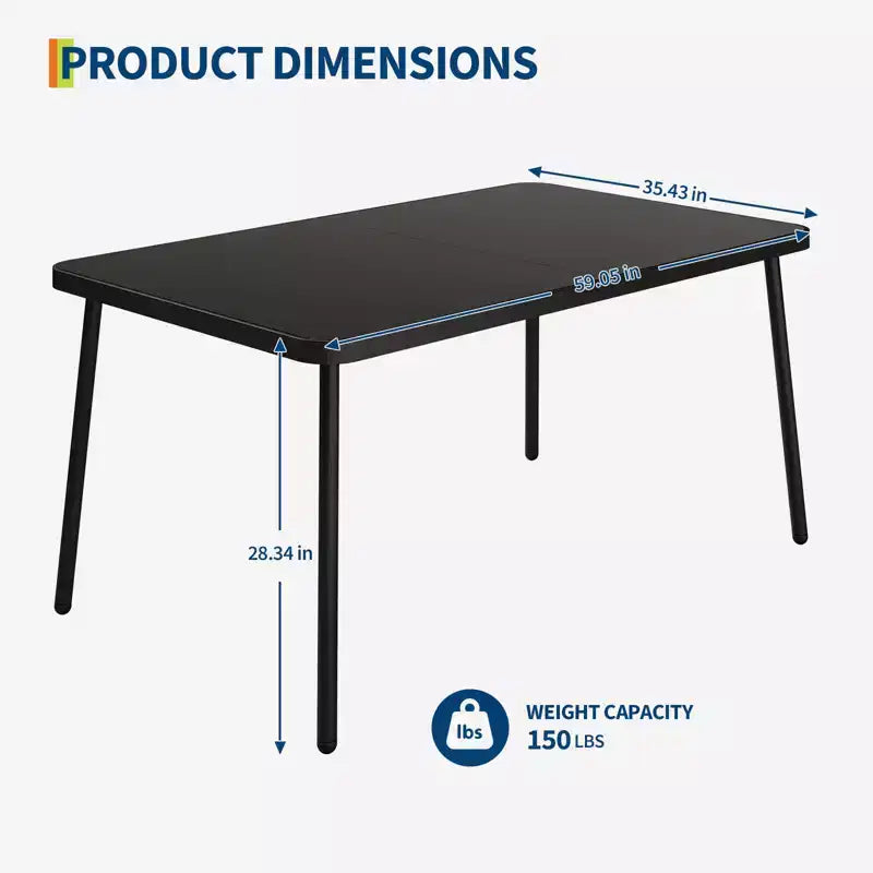 Steel Tempered Glass Dining Table 36.61"W x 36.61"L Seats 6