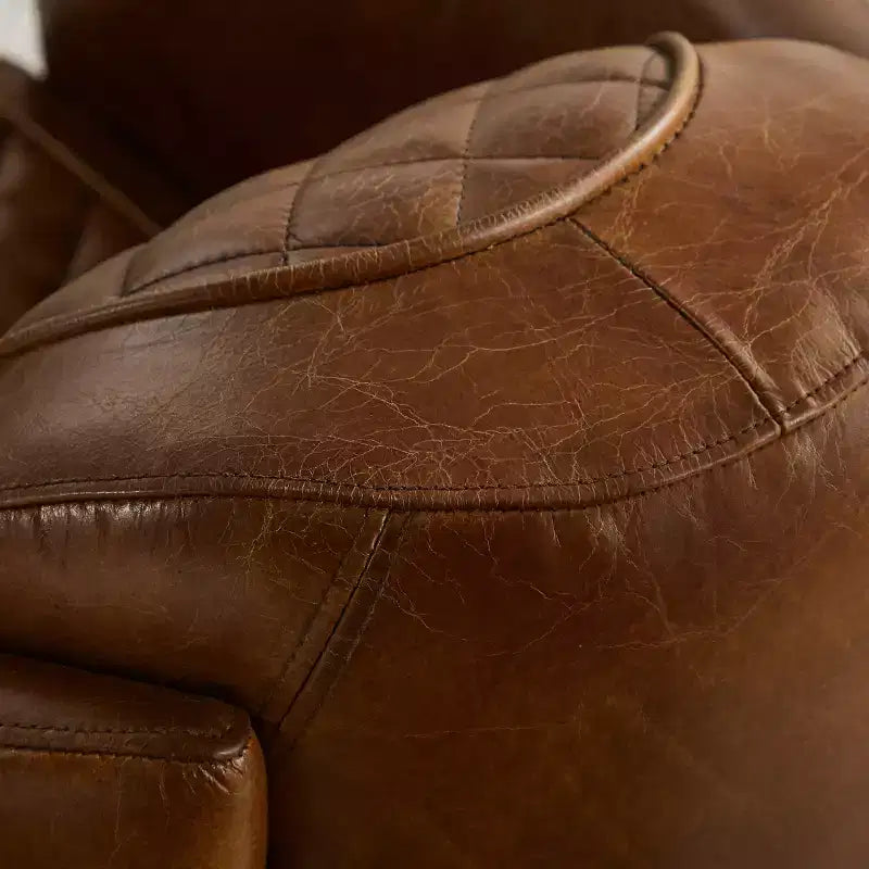 Leather Foam Rubberwood Accent Chair 27.95"W x 35.43"D x 27.95"H