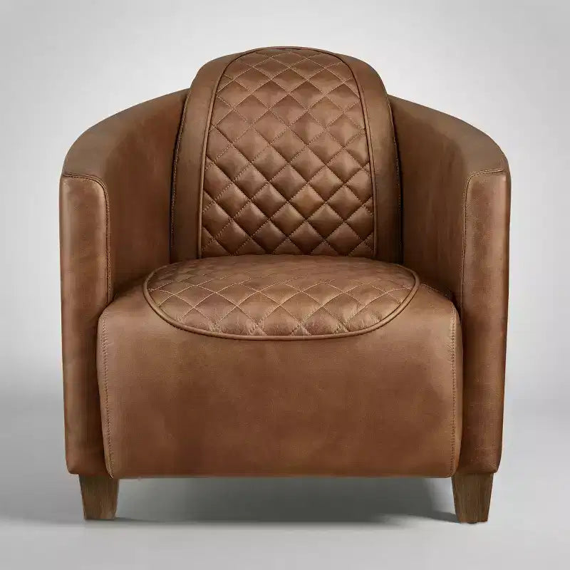 Leather Foam Rubberwood Accent Chair 27.95"W x 35.43"D x 27.95"H
