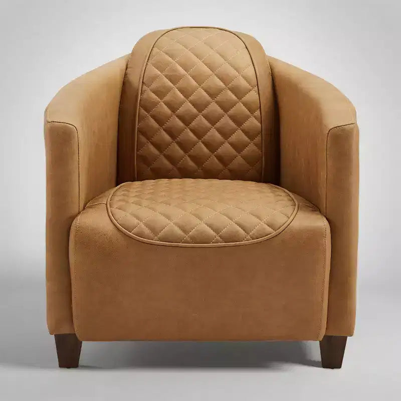Leather Foam Rubberwood Accent Chair 27.95"W x 35.43"D x 27.95"H