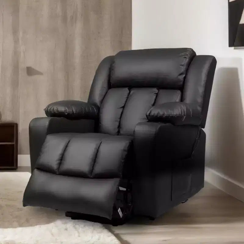 Faux Leather Metal Frame Power Lift Recliner with Massage 35.83"W x 35.83"D x 39.76"H