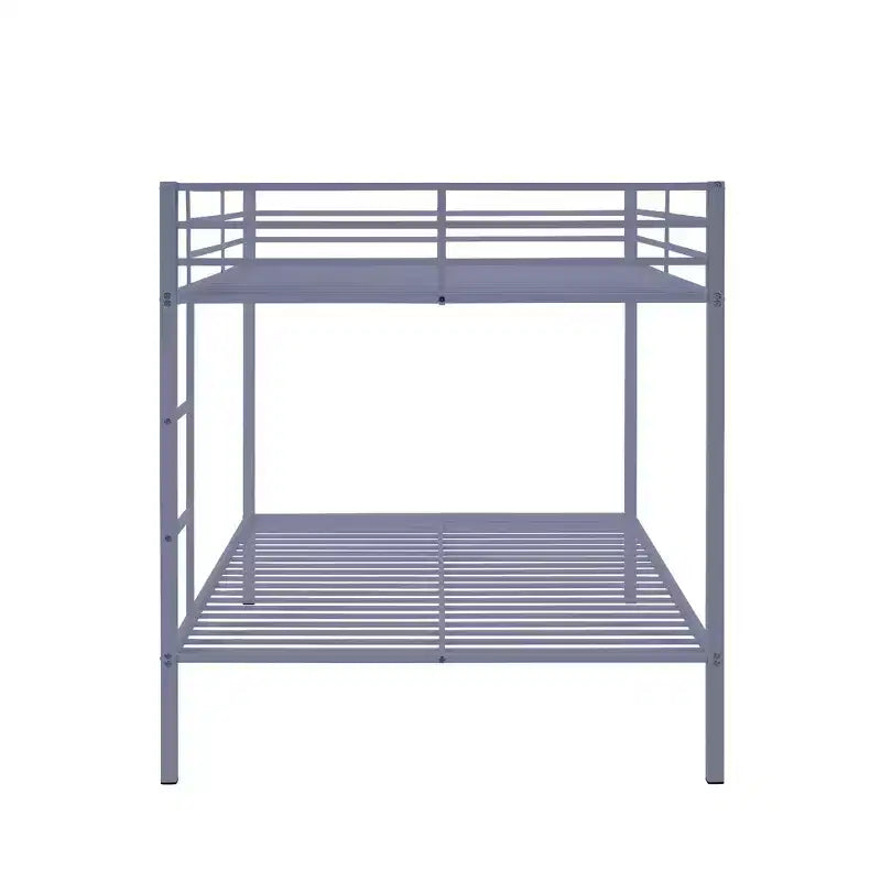 Metal Full Over Full Bunk Bed with Ladder 56.5"W x 77.56"L x 61.81"H