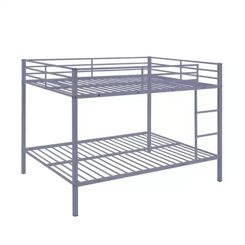 Metal Full Over Full Bunk Bed with Ladder 56.5"W x 77.56"L x 61.81"H