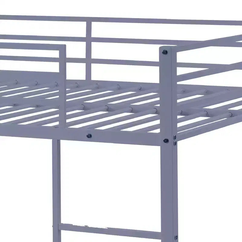 Metal Full Over Full Bunk Bed with Ladder 56.5"W x 77.56"L x 61.81"H