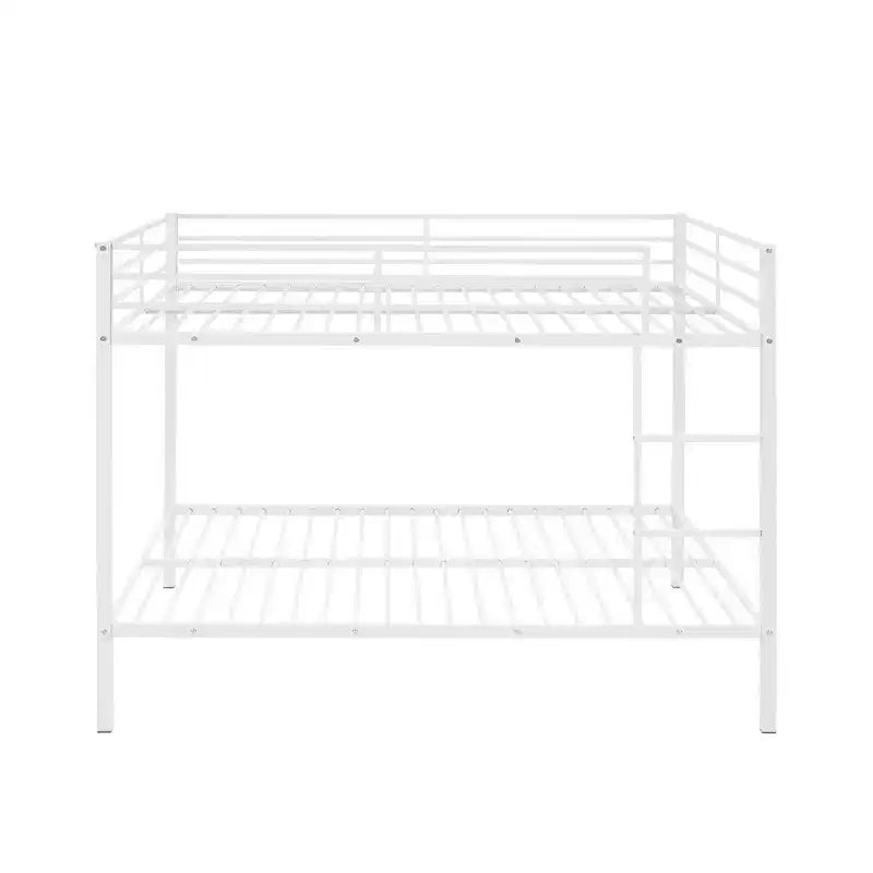 Metal Full Over Full Bunk Bed with Ladder 56.5"W x 77.56"L x 61.81"H