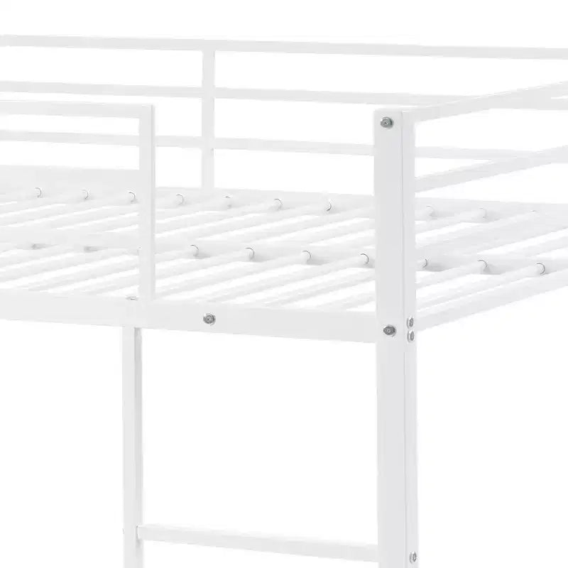 Metal Full Over Full Bunk Bed with Ladder 56.5"W x 77.56"L x 61.81"H