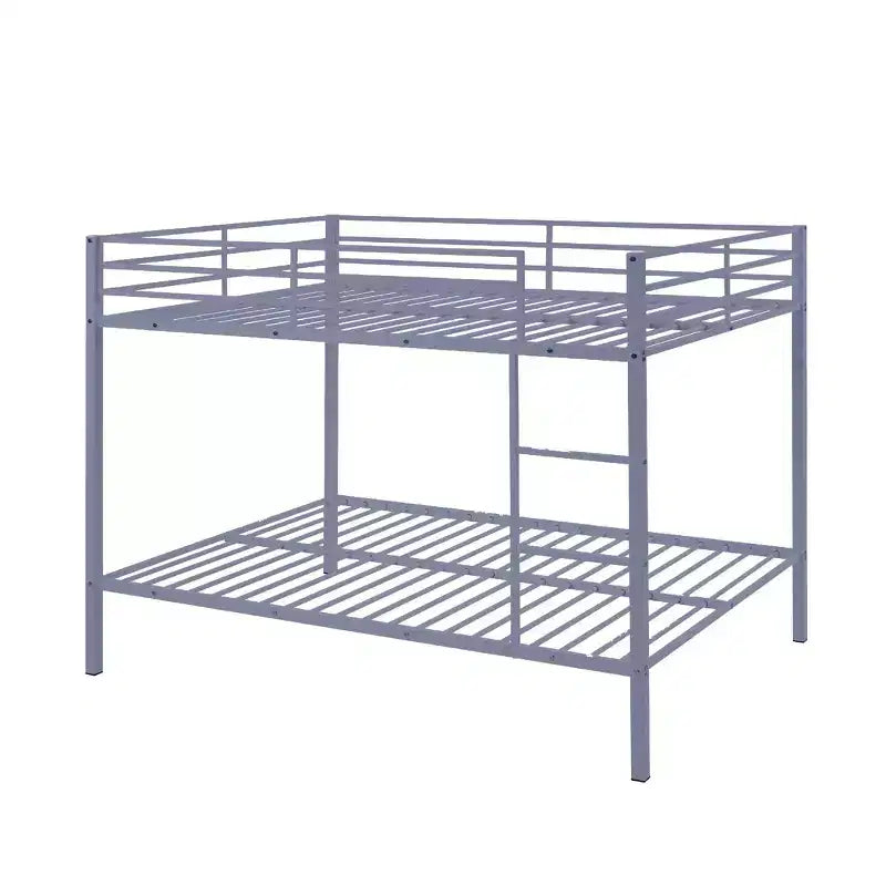 Metal Full Over Full Bunk Bed with Ladder 56.5"W x 77.56"L x 61.81"H