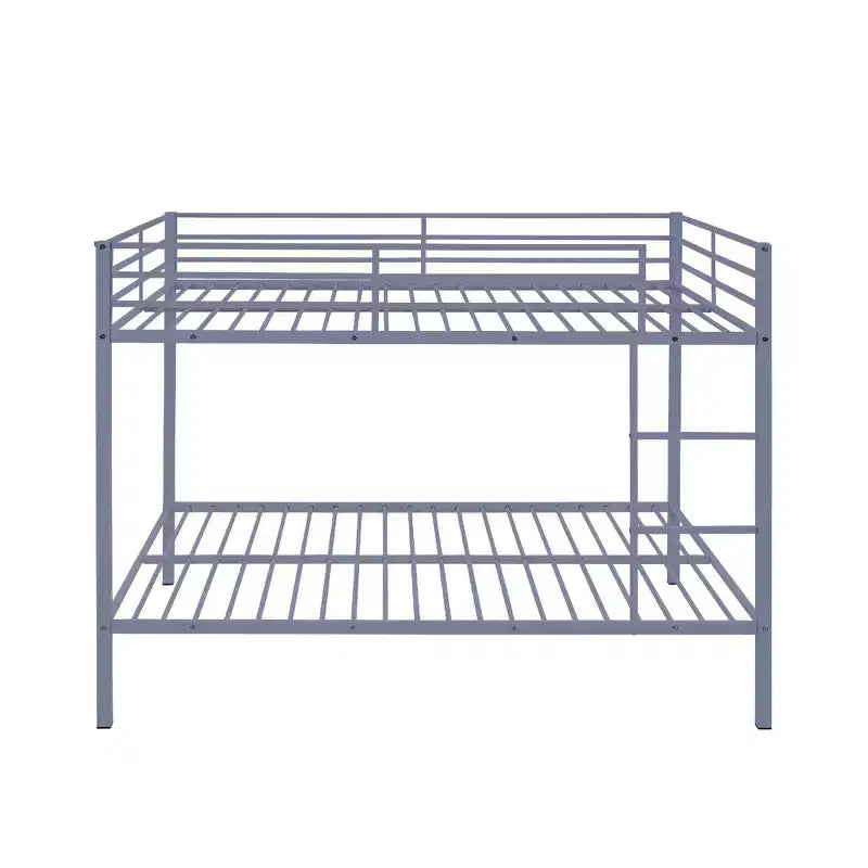 Metal Full Over Full Bunk Bed with Ladder 56.5"W x 77.56"L x 61.81"H