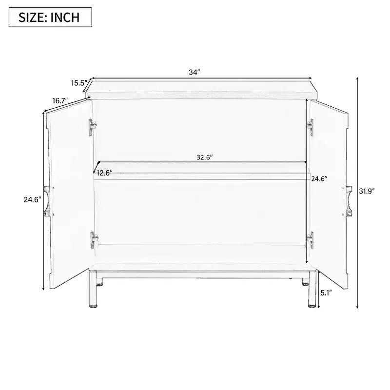 MDF 6-Drawer Dresser with Concealed Handles 47.24"W x 15.75"D x 30.91"H