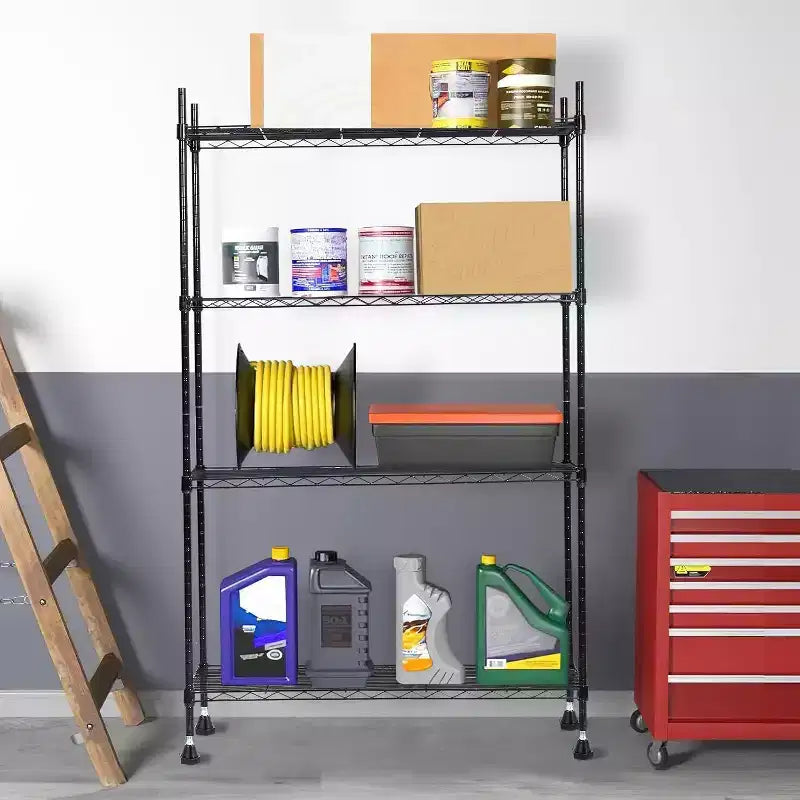 Steel Chrome Wire Shelving Unit 4-Tier 36"L x 14"W x 54"H, 1400 lb Total Capacity
