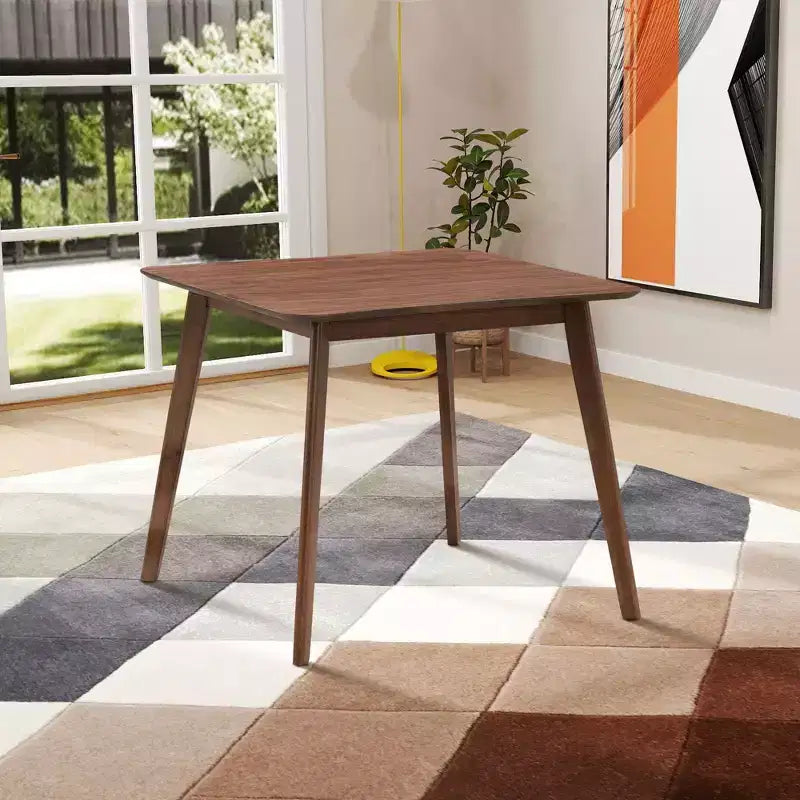 Wood MDF Square Dining Table 35.43"W x 35.43"L x 29.53"H Seats 4