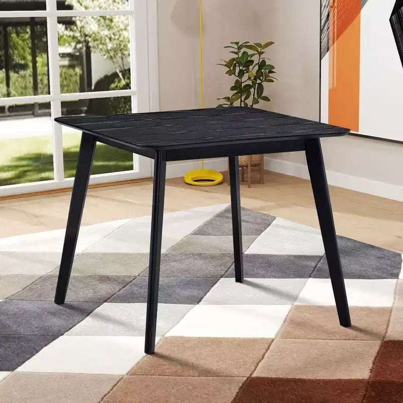 Wood MDF Square Dining Table 35.43"W x 35.43"L x 29.53"H Seats 4