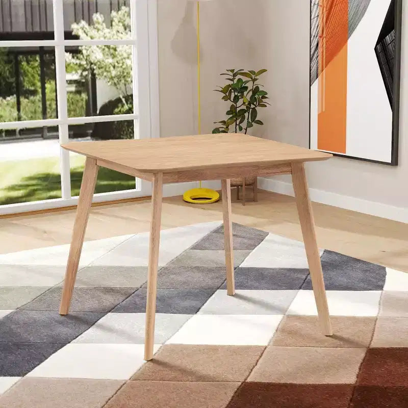 Wood MDF Square Dining Table 35.43"W x 35.43"L x 29.53"H Seats 4