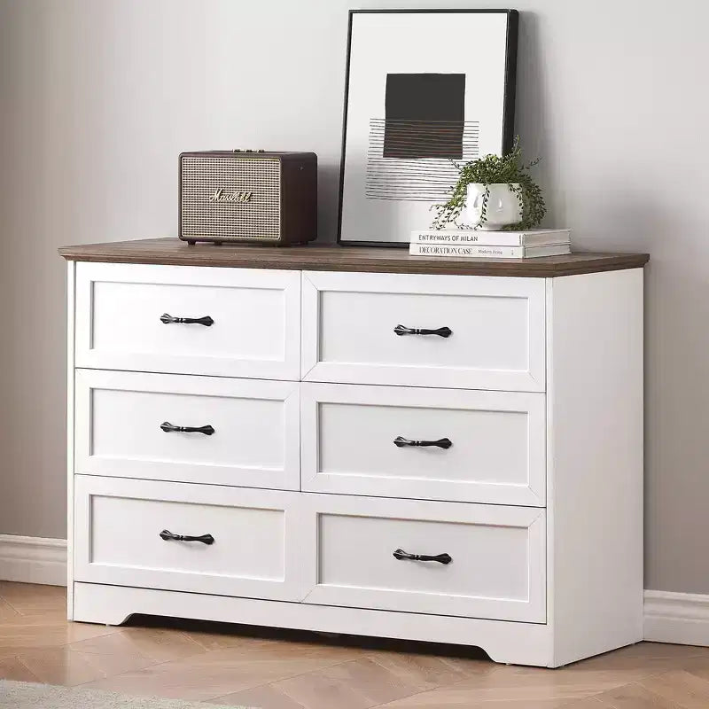 MDF Tall Chest of Drawers with Wide Metal Handles
