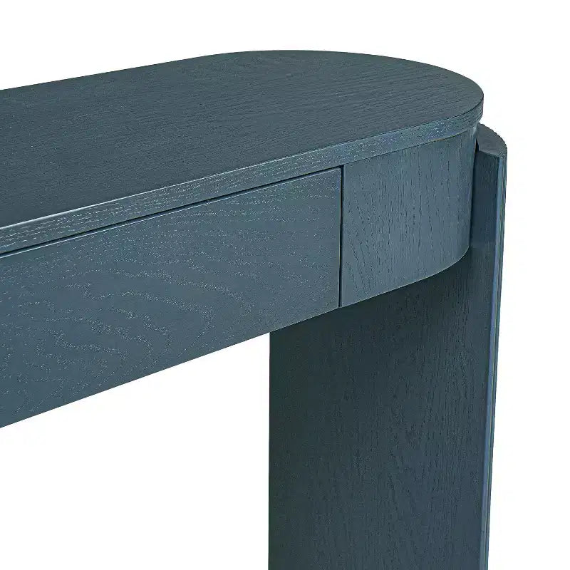 MDF Plywood Oval-Top Console Table with 2 Hidden Drawers 55.1"W x 13.8"D x 32.5"H