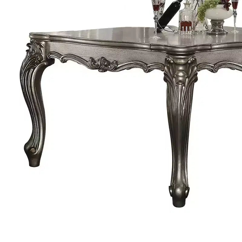 Wood Dining Table 55"W x 55"L x 37"H Seats 6