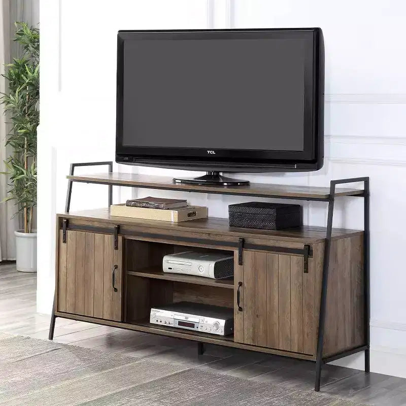 Metal Frame TV Stand 60"L x 18"W x 33"H