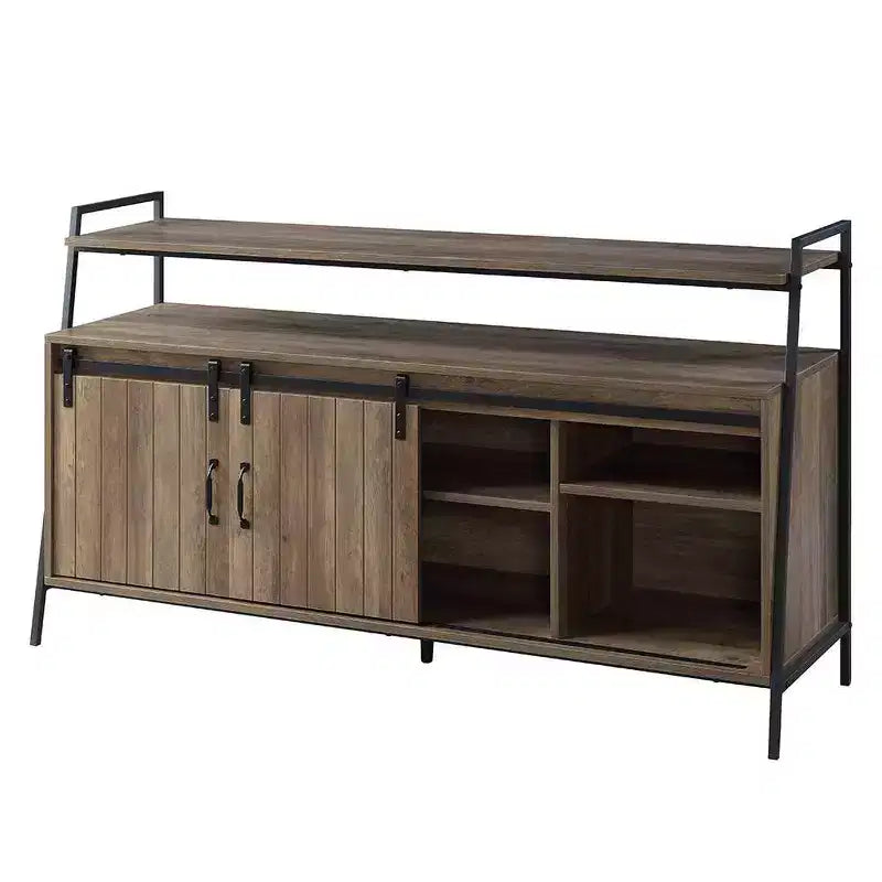 Metal Frame TV Stand 60"L x 18"W x 33"H