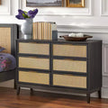 Andros 6 Drawer Dresser with Faux Cane Drawer Fronts - Buylateral