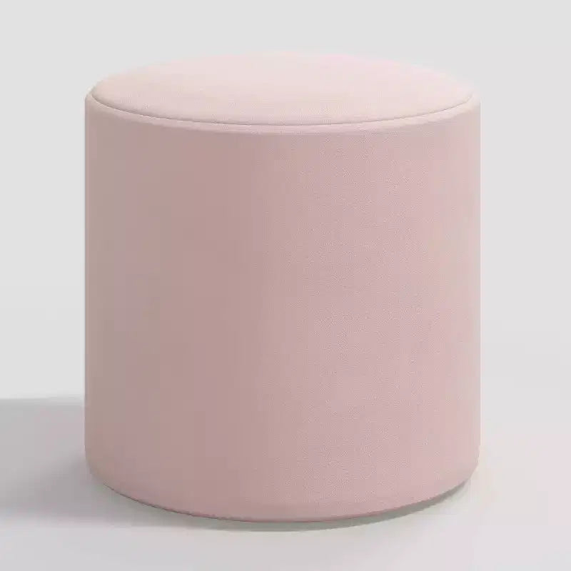 Pine Polyester Velvet Round Ottoman 18"W x 18"D x 18"H