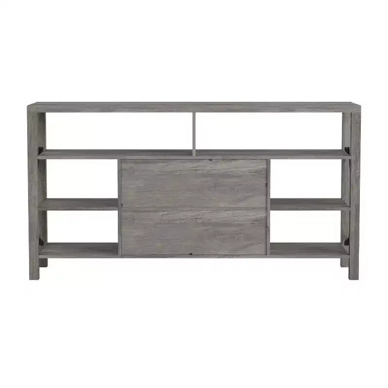Engineered Wood Laminate Media Console Cabinet 60"W with Open and Closed Storage