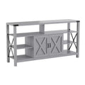 Engineered Wood Laminate Media Console Cabinet 60"W with Open and Closed Storage