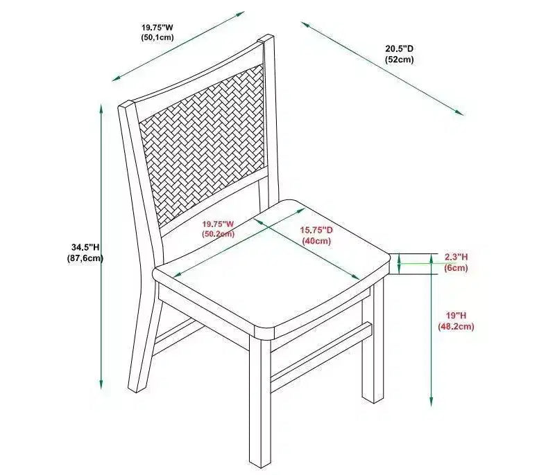 Rubberwood Foam Upholstered Folding Chair 19.75"W x 20.5"D x 34.5"H