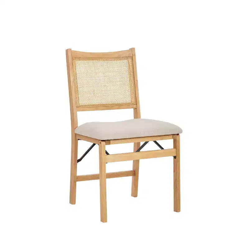 Rubberwood Foam Upholstered Folding Chair 19.75"W x 20.5"D x 34.5"H