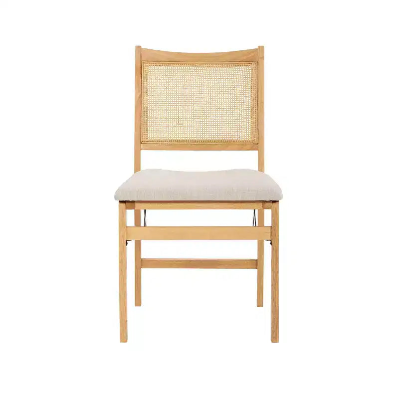 Rubberwood Foam Upholstered Folding Chair 19.75"W x 20.5"D x 34.5"H