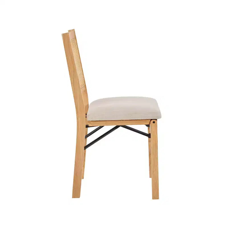 Rubberwood Foam Upholstered Folding Chair 19.75"W x 20.5"D x 34.5"H
