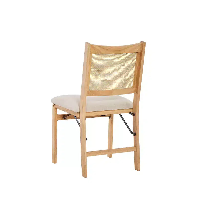 Rubberwood Foam Upholstered Folding Chair 19.75"W x 20.5"D x 34.5"H