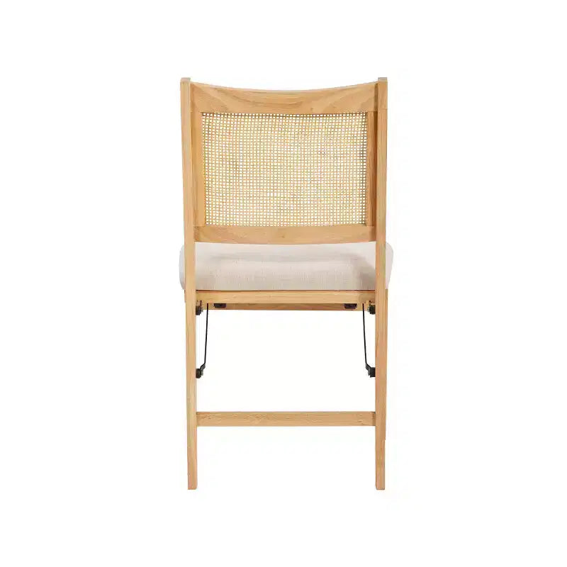Rubberwood Foam Upholstered Folding Chair 19.75"W x 20.5"D x 34.5"H