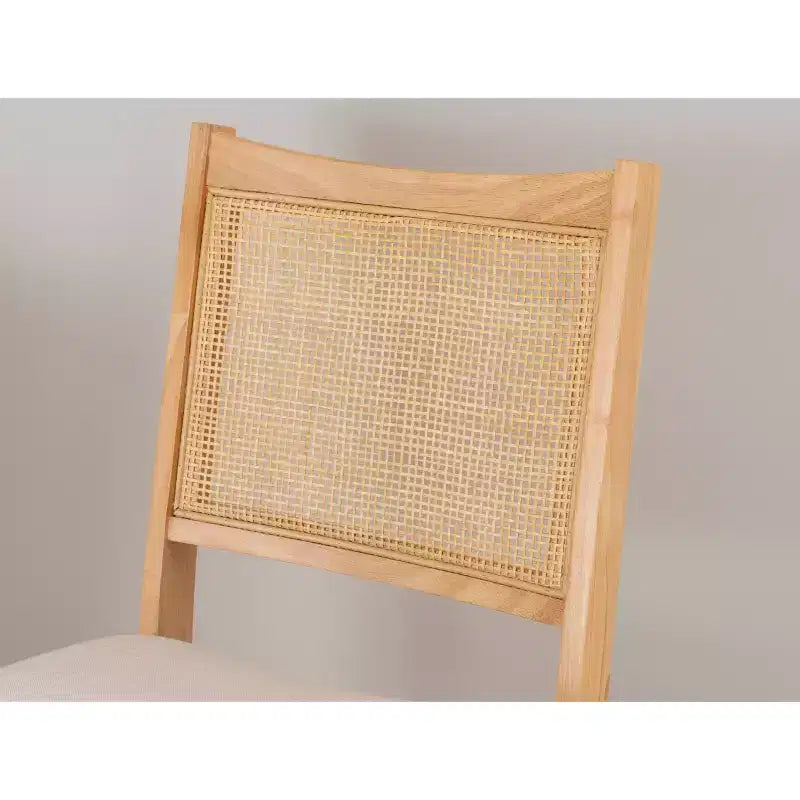Rubberwood Foam Upholstered Folding Chair 19.75"W x 20.5"D x 34.5"H