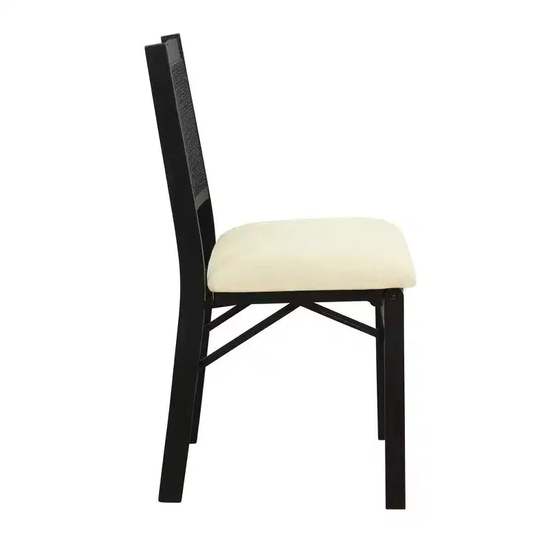 Rubberwood Foam Upholstered Folding Chair 19.75"W x 20.5"D x 34.5"H