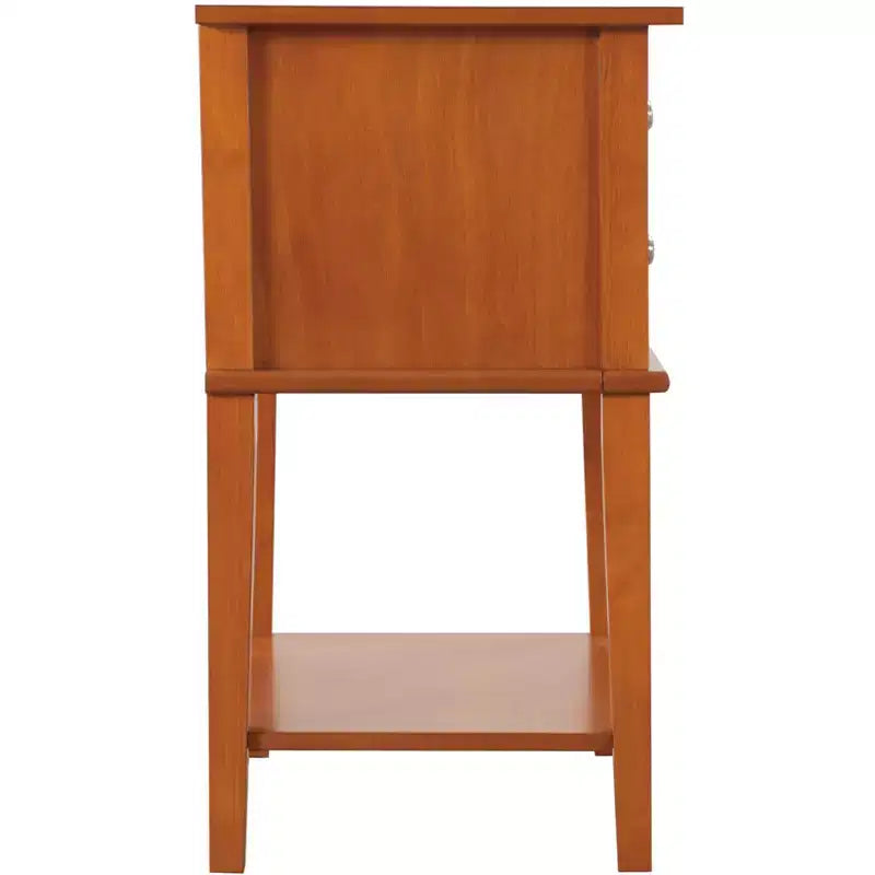 Wood 2-Drawer Nightstand 16"W x 22"D x 28"H