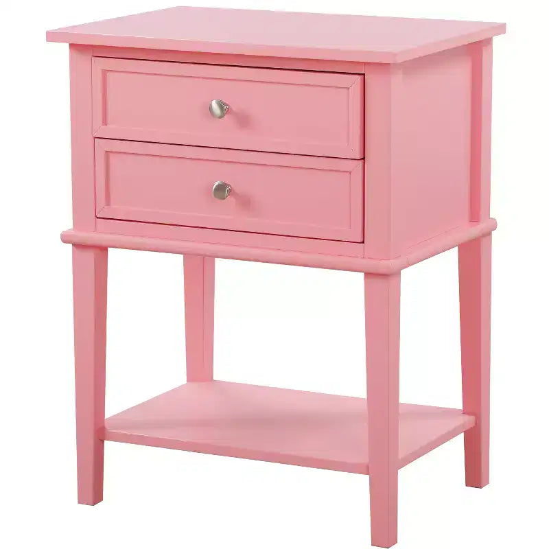 Wood 2-Drawer Nightstand 16"W x 22"D x 28"H